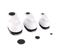 PAPERFUEL Kit Perforadora Circular, Perforadora Agujeros y Manualidades, Blanco/Negro, 8, 16 y 25 mm, 3 uds., Hasta 220 g/m², para Manualidades, Scrapbook, Artículos para Tarjetas, Etiquetas de Regalo