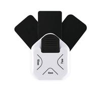 Paperfuel Perforadora de esquinas 3 en 1, 3 tamaños, para hacer etiquetas, etiquetas con borde superior cuadrado, troqueladora para papel, tarjetas y regalos, blanco/negro