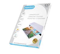 Paperlock - Pack de 100 bolsas de plastificación A3 2x125mic, acabado brillante transparente