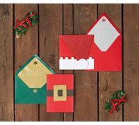 Papermania 5 x 7 cm Tarjetas/Sobres con Relieve, 50 Unidades, Rojo/Verde