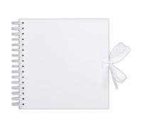 Papermania Álbum de recortes, blanco, 30,5 x 30,5 cm, 40 hojas, crea tu propio álbum de fotos, libro de boda, ideal para recuerdos del hogar, añade papel fotográfico, calcomanías para álbumes de