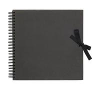 Papermania Álbum de recortes, negro, 12 x 12 pulgadas, 40 hojas, crea tu propio álbum de fotos y decora con accesorios de álbumes de recortes, libro para recuerdos del hogar, añade papel fotográfico,