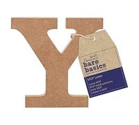 Papermania Bare Basics - Letra de MDF 1 pieza - Y, arte, manualidades, letras del alfabeto, letrero, placa de nombre, personalizarlas, decorar con pintura, purpurina, plantilla, vinilo, placa de letra