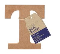 Papermania Bare Basics - Letra de tablero DM (1 unidad), T, arte, manualidades, letras del alfabeto, placa de nombre, personalizarlas, decorar con pintura, purpurina, plantilla, vinilo, placa de letra