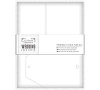 Papermania Boda imprimible Mesa Plan Kit, Blanco, con Forma de corazón