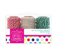 Papermania Capsule Spots and Stripes - Rollo de cordón de pastelero (20 m, 3 Unidades), Multicolor