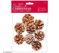 Papermania - Conos de pino decorativos, color blanco, talla única