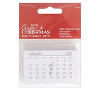 Papermania Create - Pestañas de calendario de Navidad 2026, 10 piezas, para manualidades, regalo personalizado, calendario de manualidades, planificador, haz tu propio, Adviento, escritorio, pared