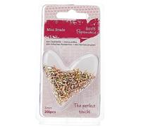 Papermania Docrafts PMA 3741104 - Mini Clavos metálicos, Brillo Surtido (Paquete de 200)