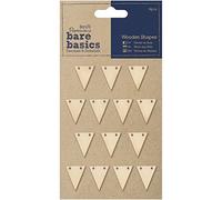 Papermania - Juego de Troqueles (Bare Basics Formas de Bandera de - Mini Madera, Color Beige