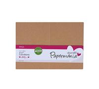 Papermania - Lote de 50 Tarjetas y Sobres de Papel Kraft Reciclado (12,7 x 17,8 cm)