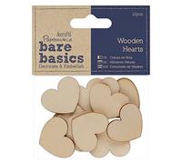 Papermania PMA 174654 Corazones de Madera, Beige