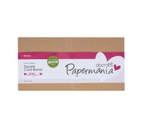 Papermania Recycled Kraft Square Blank Card, Pack of 50