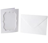 Papermania Tarjetas y Sobres de 300 g/m² (20,3 x 15,24 cm, 300 g/m²), Color Blanco