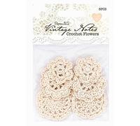 Papermania Vintage Notes Crochet Flowers 6/Pkg-