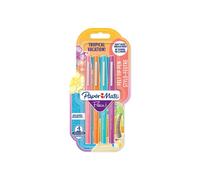 Papermate flair rotulador medio azul, naranja, rosa, púrpura 4 pieza(