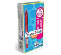 Paper Mate InkJoy bolígrafo de gel | punta media (0,7mm) | rojo | caja de 12
