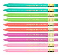 PaperMate Mate Mate - Lápiz mecánico triangular con goma de borrar (1,3 mm, 10 unidades) sólidos