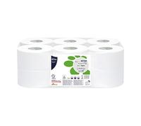 Papernet 407568 - Pack de 12 rollos de papel higiénico x 405 hojas, 2 capas, color blanco