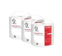 Papernet Defend Tech - Bobina industrial 417816, con fórmula antibacteriana, 3 rollos de papel de celulosa pura, 2 capas, 660 hojas por rollo de 23,4 x 24,2 cm