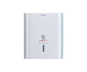 Papernet Defend Tech - Dispensador Antibacteriano para Toallas dobladas en Z/W 416148, plástico Reciclado y Antibacteriano, Capacidad máxima 2,5 Clips, tamaño 33,6 x 10,8 x 29 cm, Color Blanco