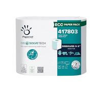 Papernet Papel higiénico con tecnología Dissolve Tech, 417803, 1 capa, 4 rollos | Paquete (4 rollos)