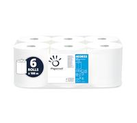 Papernet Papel Secamanos (403832), Pack de 6 rollos, 2 Capas
