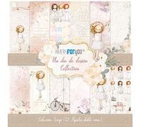 Papers For You Colección 12 Papeles Scrap doble cara 180gr 12"x12" Comuniones (Un Día De Ilusión Niña Rubia)