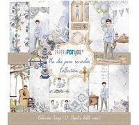 Papers For You Colección 12 Papeles Scrap doble cara 180gr 12"x12" Comuniones (Un Día Para Recordar Niño Moreno)