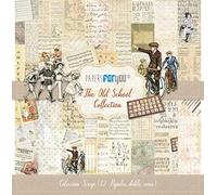 Papers For You Colección 12 Papeles Scrap doble cara 180gr 12"x12" (The Old School)