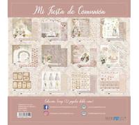 Papers For You - Colección 12 Papeles Scrap doble cara 180gr 12''x12'' (Mi Fiesta de Comunión Niña)