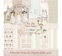 Papers For You - Colección 24 Papeles Scrap doble cara 180gr 8"x 8" (Un día para soñar niñas)