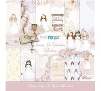 Papers For You - Colección 36 Papeles Scrap doble cara 180gr 8"x 8" (Sueños De Comunión 3 Niñas)