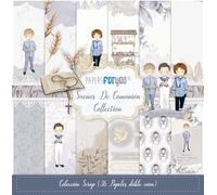 Papers For You - Colección 36 Papeles Scrap doble cara 180gr 8"x 8" (Sueños De Comunión 3 Niños)