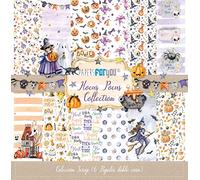 Papers For You Colección 6 Papeles Scrap doble cara 180gr 12"x12" Hocus Pocus (Halloween)