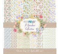 Papers For You - Kit de Papeles para Scrapbooking y Manualidades | Colección "Il Giardino" | Incluye 12 Papeles a Doble Cara con Diseños Diferentes | Tamaño 30,48 x 30,48 cm (12" x 12")