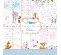 Papers For You Colección Papeles Scrap doble cara 180gr 8''x8'' (24 Papeles Love is in the Air)