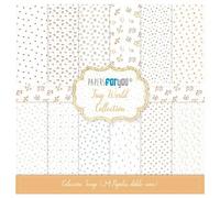 Papers For You Colección Papeles Scrap doble cara 180gr 8''x8'' (24 Papeles Tiny World)