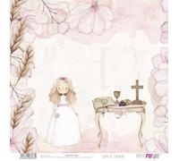 Papers For You - Colección Scrap doble cara 180gr 12''x12'' Sueños De Comunión Niña Rubia (Pack 4 uds I)