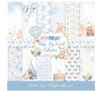 Papers For You Colección Scrap doble cara 180gr 8''x8" (Baby Boy 24 Papeles)
