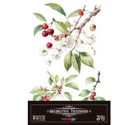 Papers For You - Decor Transfers para Manualidades y Muebles/Pegatinas de Transferencia de Decoración/ 20x30cm 8"x 12" 3 Hojas (Cherrys)