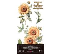 Papers For You - Decorative Transfers para Manualidades y Muebles/Pegatinas de Transferencia de Decorativeación/ 15x30cm 6″x 12″ 4 Hojas (Sunflowers)