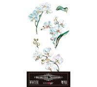 Papers For You - Decorative Transfers para Manualidades y Muebles/Pegatinas de Transferencia de Decorativeación/ 15x30cm 6″x 12″ 4 Hojas (White Orchid)