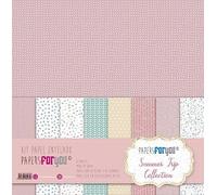 Papers For You Gama de productos de la colección Summer Trip (Kit 8 Papel Scrap Tela 125gr 12"x12")