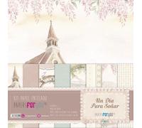 Papers For You - Kit 8 Papel Scrap Tela 125gr 12"x12" (Un día para soñar niñas)