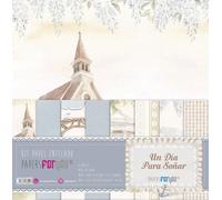 Papers For You - Kit 8 Papel Scrap Tela 125gr 12"x12" (Un día para soñar niños)