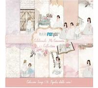 Papers For You - Kit de Papeles Mini para Scrapbooking | Colección "Celebrando Mi Comunión Niñas" | Incluye 36 Papeles a Doble Cara con Diseños Diferentes | Tamaño 15,24 x 15,24 cm (6" x 6")
