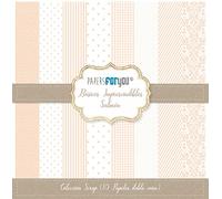 Papers For You - Kit de Papeles para Scrapbooking | Colección "Básicos Imprescindibles Salmón" | Incluye 10 Papeles a Doble Cara con Diseños Diferentes | Tamaño 30,48 x 30,48 cm (12" x 12")