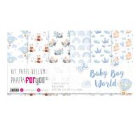 Papers For You Kit Papel Vellum 6 Papel vegetal 90 gr 31 x 30 cm (Baby Boy World)