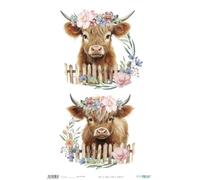 Papers For You - Papel de Arroz para Decoupage 54x33 cm | 25-30 g | Diseño Flora & Fauna VII | Manualidades y Scrapbooking